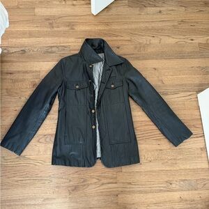 Diesel Black Leather Jacket for Women